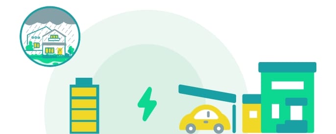 災害・停電時の対策 イラスト